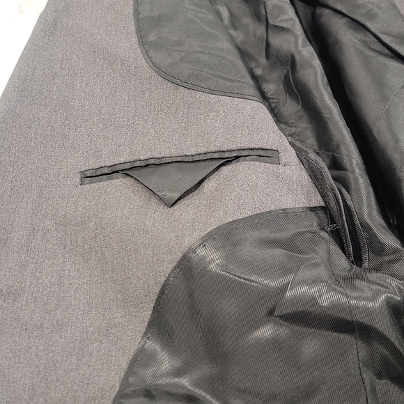 40R Men's Banana Republic Modern Fit Blazer Gray 100% Wool 3 Button Sport Coat - Picture 6 of 9